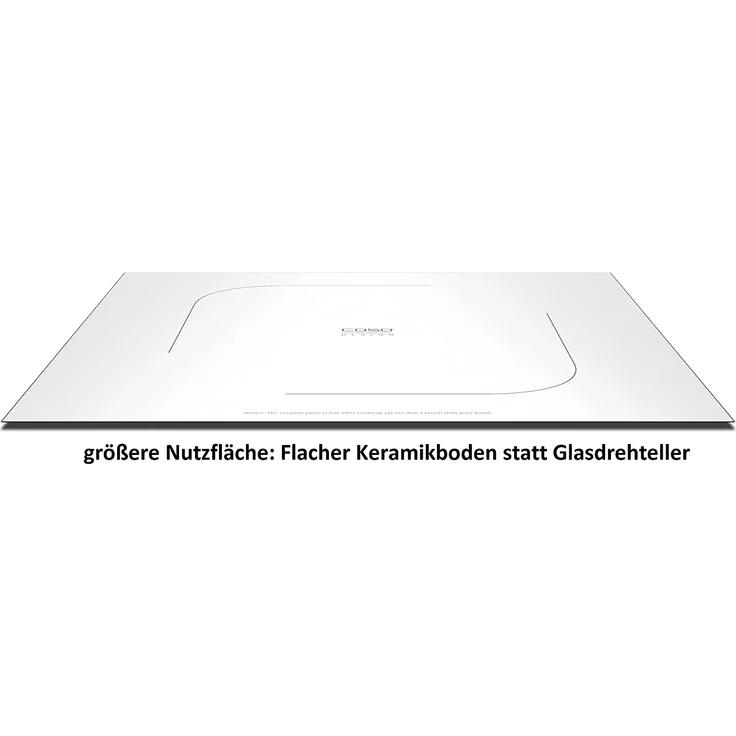 Caso MCG30 Ceramic Chef 3in1 Design Mikrowelle mit Grill und Heißluft, Standgerät, 900 Watt, ca. 30 Liter Garraum, größere Nutzfläche durch flachen Keramikboden, Garen auf zwei Ebenen, silber – Bild 5