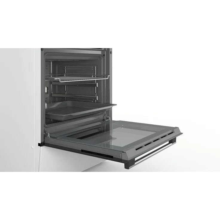Bosch 60cm weiß A, Herd, A, Standgerät, Betriebsart Ofen elektrisch, Anzahl Kochfelder 4, Volumen 66 l – Bild 3
