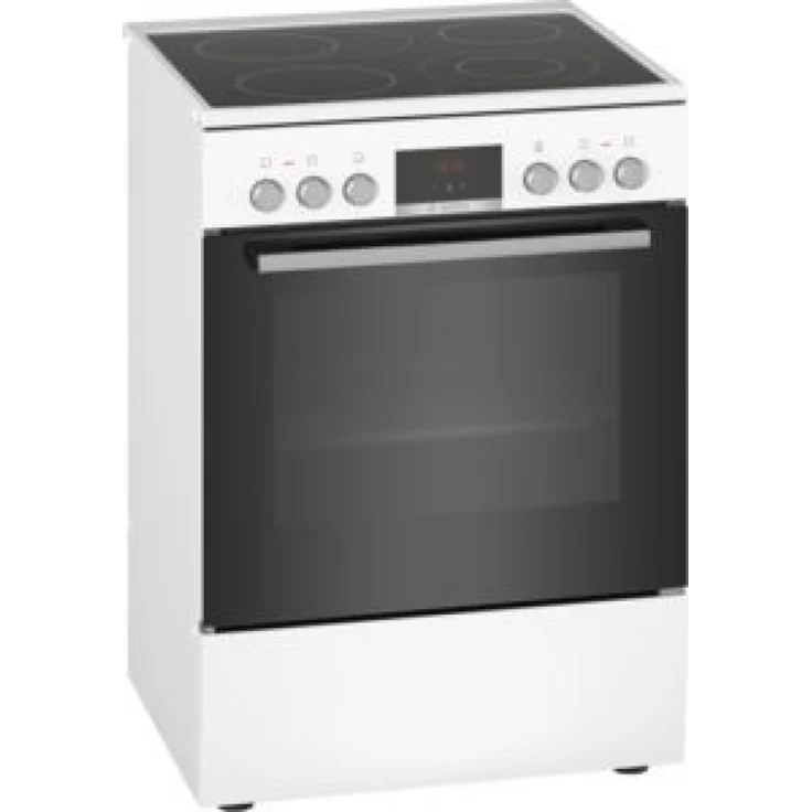 Bosch 60cm weiß A, Herd, A, Standgerät, Betriebsart Ofen elektrisch, Anzahl Kochfelder 4, Volumen 66 l – Bild 2