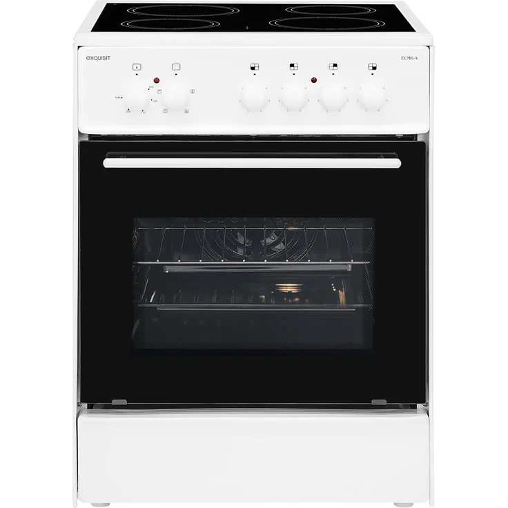 Exquisit ECM6-4, Herd, A, Standgerät, Betriebsart Ofen elektrisch, Anzahl Kochfelder 4, Volumen 61 l, Breite 66 cm – Bild 5