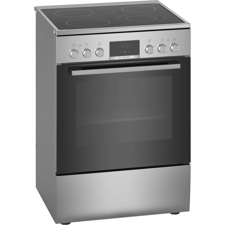Bosch HKR39C250, Herd, A, Einbaugerät, Betriebsart Ofen elektrisch, Anzahl Kochfelder 4, Volumen 66 l, Ober-Unterhitze + Umluft, edelstahl – Bild 1