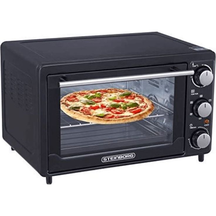Steinborg Mini-Backofen 25 Liter mit Umluft 1600W in schwarz – Bild 3