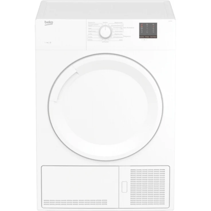 Beko DC 7130 N, Kondenstrockner, B, Fassungsvermögen 7 kg, Einbaugerät, Breite 59,5 cm, Kindersicherung, Programmablaufanzeige – Bild 7