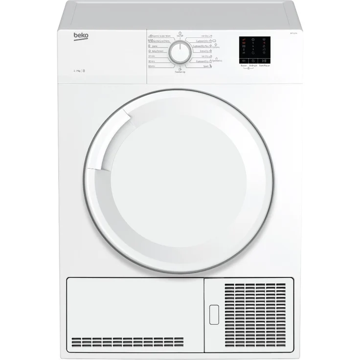 Beko DC 7130 N, Kondenstrockner, B, Fassungsvermögen 7 kg, Einbaugerät, Breite 59,5 cm, Kindersicherung, Programmablaufanzeige – Bild 6