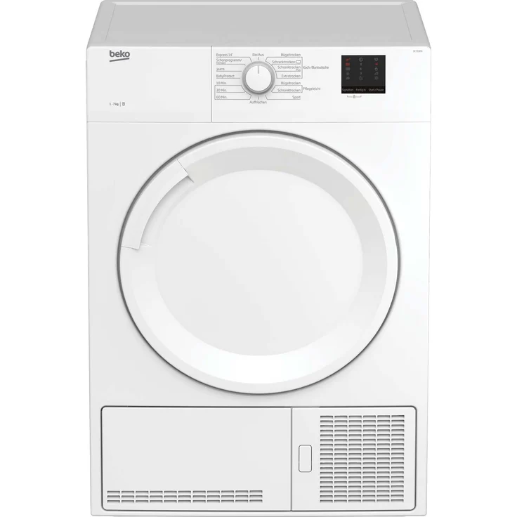 Beko DC 7130 N, Kondenstrockner, B, Fassungsvermögen 7 kg, Einbaugerät, Breite 59,5 cm, Kindersicherung, Programmablaufanzeige – Bild 8