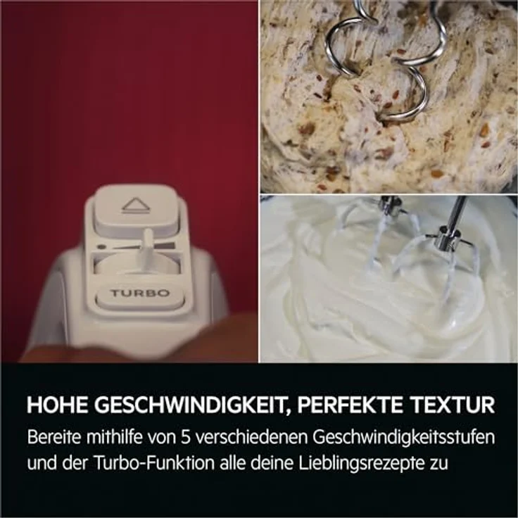 AEG AHM4W 3000 Series Handmixer – Leistungsstark, recycelter Kunststoff, kompakte Zubehörstation, ideal für traditionelle & pflanzliche Rezepte – Bild 3