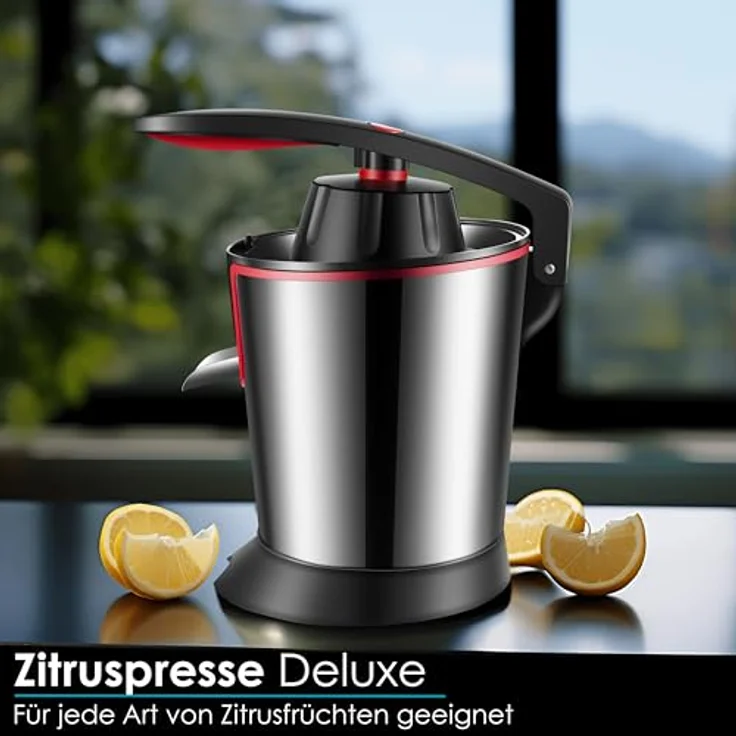 Elektrische Zitruspresse | Longlife-Motor | 300 Watt | Edelstahl | Elektrische Saftpresse | Entsafter | Auto-Start-Stop | Zitrus Presse | Spülmaschinengeeignet – Bild 5