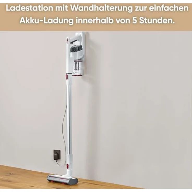 Severin HV 7152 S'Power Handstaubsauger, 40 min Akkubetrieb, Zyklon-Technologie, weiß-rot – Bild 7
