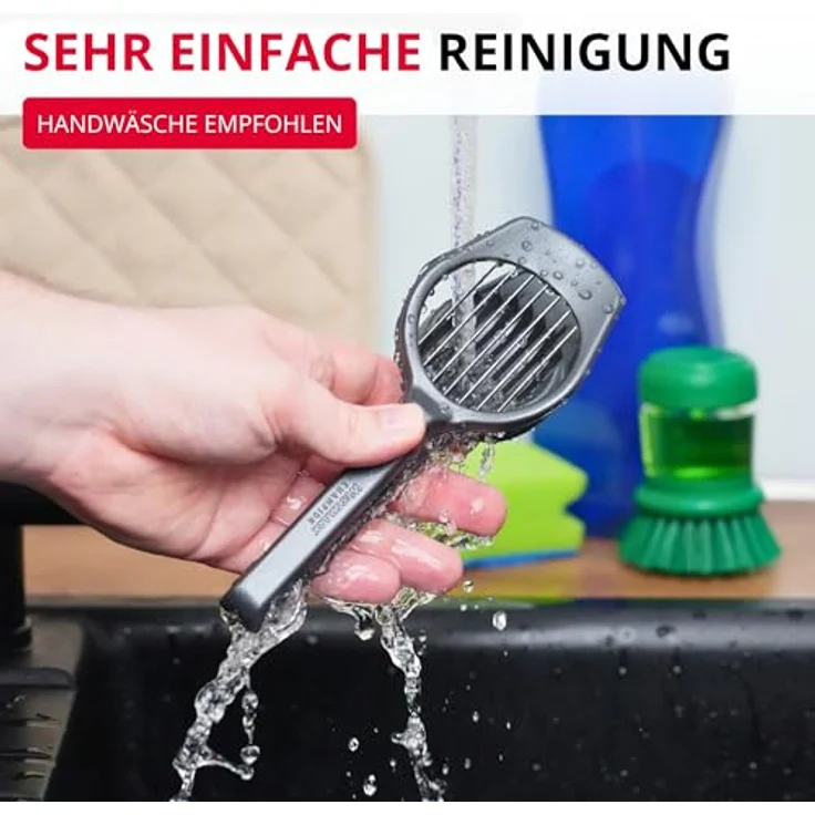 WESTMARK Gemüseschneider Champion Black Edition, ergonomischer Vielzweckschneider mit extra-scharfen Edelstahl-Drähten für gleichmäßige Scheiben, anthrazit – Bild 8