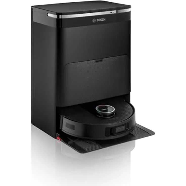 BOSCH Saugroboter Spotless Max Cam BCRDW3BX, rot, 11.000 Pa Saugkraft, rotierende Wischpads, 70°C Selbstreinigung, Absaugstation, Kamera, appgesteuert – Bild 1