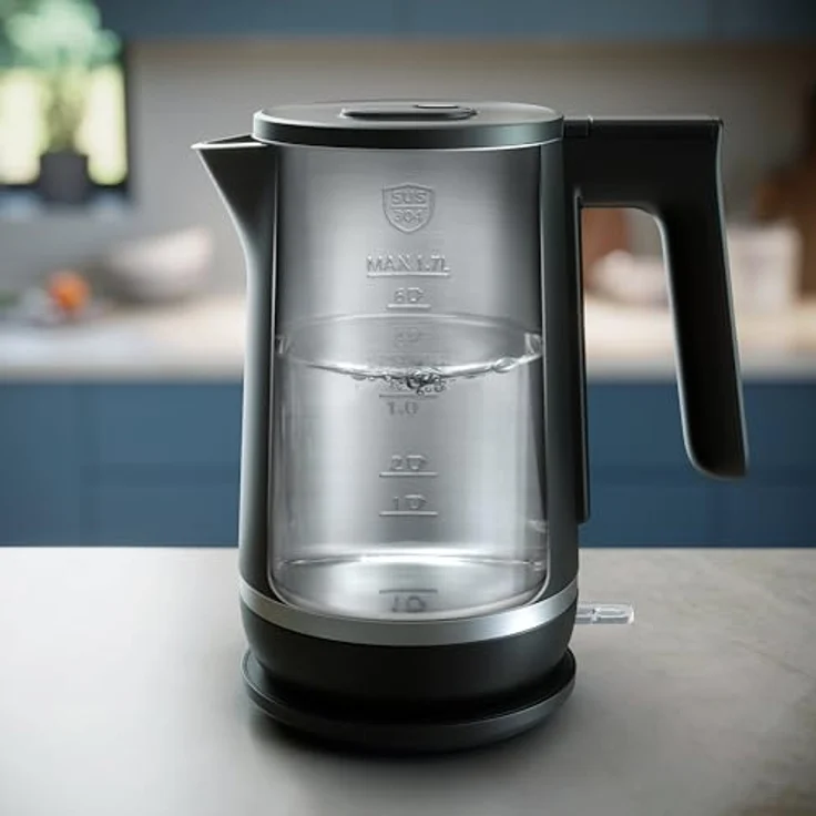 Philips HD9395/90 electric kettle, Wasserkocher, Schwarz - Doppelwandig, Edelstahl Topfeinsatz, Tassenanzeige – Bild 5