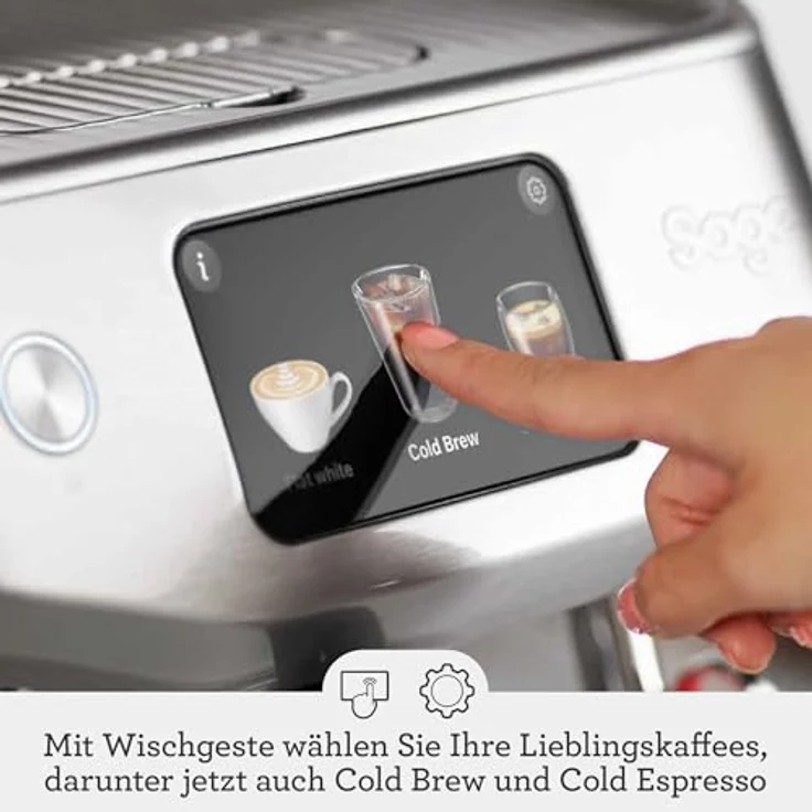 Sage - The Oracle Jet - Espressomaschine mit integriertem Mahlwerk, automatischer Milchaufschäumer, ThermoJet Heizsystem - 1600W - Edelstahl – Bild 4