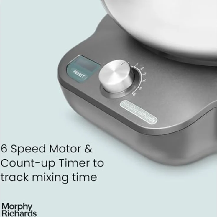 Morphy Richards 400520EE Mixstar Standmixer, 600W, 4L, Drehregler, grau, edelstahl – Bild 6