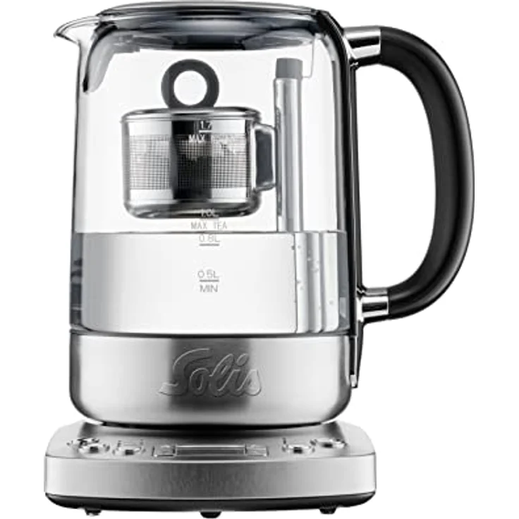 Solis Tea Kettle Automatic (Type 5518) Tee- und Wasserkocher mit integr. Teesieb, Silber – Bild 4