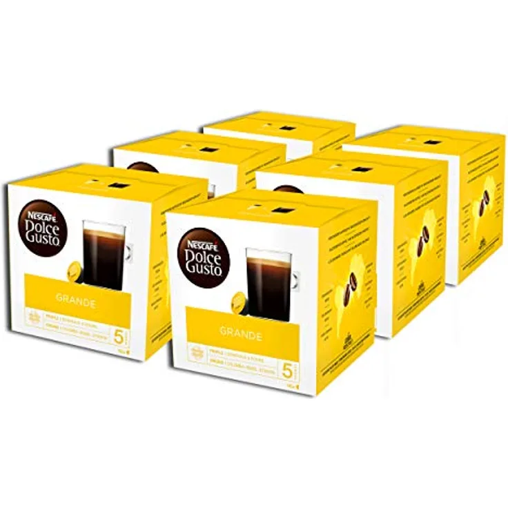 Nescafé Dolce Gusto Caffe Grande, Kaffee, Kaffeekapsel, 6er Pack, 6 x 16 Kapseln