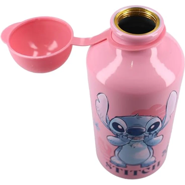 Lilo & Stitch Aluminium Trinkflasche, 500ml, robustes Design für unterwegs, ideal für Freizeit und Schule – Bild 2