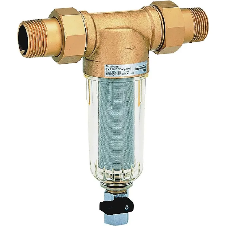 Honeywell FF06 – 1/2AA – Wasserfilter mit Edelstahlpatrone und Spülfunktion für heißes Wasser, transparentes Gehäuse
