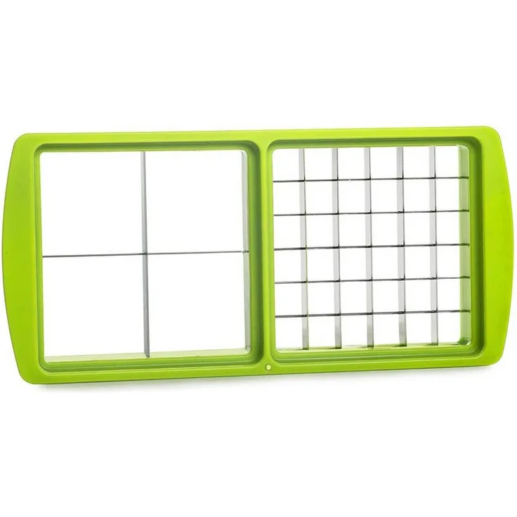 Genius Nicer Dicer Smart, Gemüseschneider mit 10 x 10 mm und 30 x 30 mm Einsätzen, platzsparend und aus hochwertigem Edelstahl