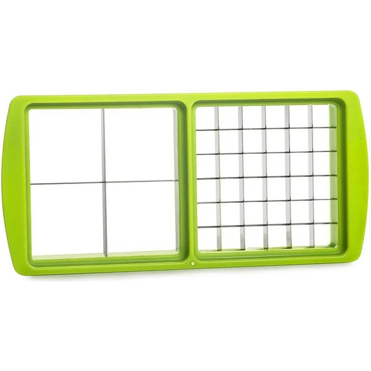 Genius Nicer Dicer Smart, Gemüseschneider mit 10 x 10 mm und 30 x 30 mm Einsätzen, platzsparend und aus hochwertigem Edelstahl – Bild 1