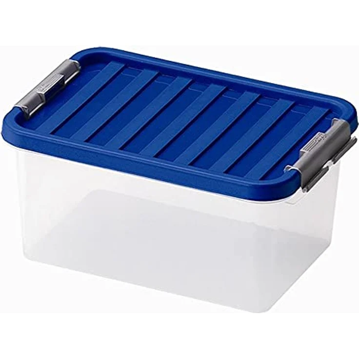 Heidrun Europlastic Behältnis Systembox mit Deckel, 34x23x16 cm, farblich sortiert – Bild 1