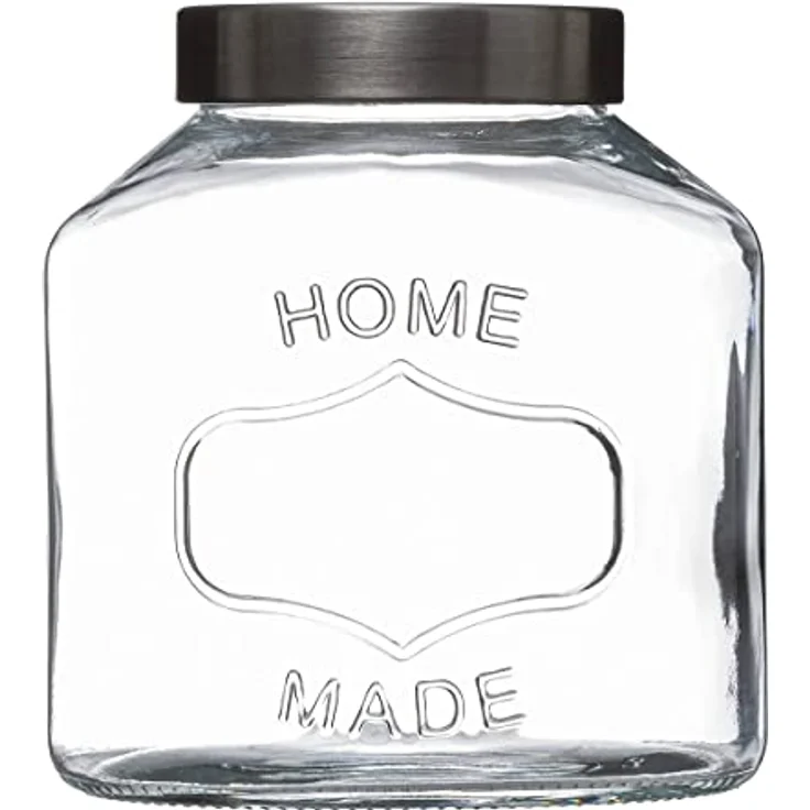 5 five simply smart Five Vorratsglas Glas Edelstahl, 2,5 l, Maß: 18,5 x 13,3 x 20 cm – Bild 1
