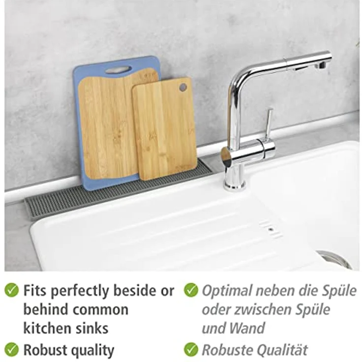WENKO Abtropfmatte Slim für die Spülablage Grau – Bild 4