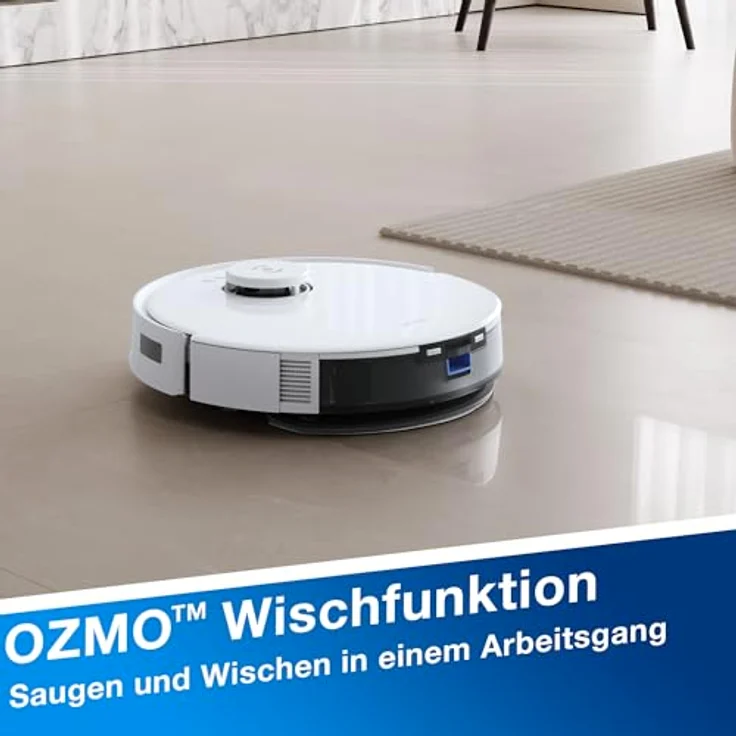 ECOVACS DEEBOT N20, Saugroboter mit Wischfunktion, Anti-Haar-Verhedderung, 300 Minuten Laufzeit, 20 mm Türschwellen, TrueMapping Intelligente Pfadplanung, Platzsparendes Design - Preisvergleich – Bild 4