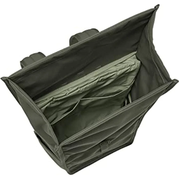 VAUDE Coreway Rolltop 20, Freizeitrucksack mit 15,6 Zoll Laptopfach, khaki, aus recycelten PET-Flaschen, gepolstert, seitlicher Reißverschluss – Bild 4