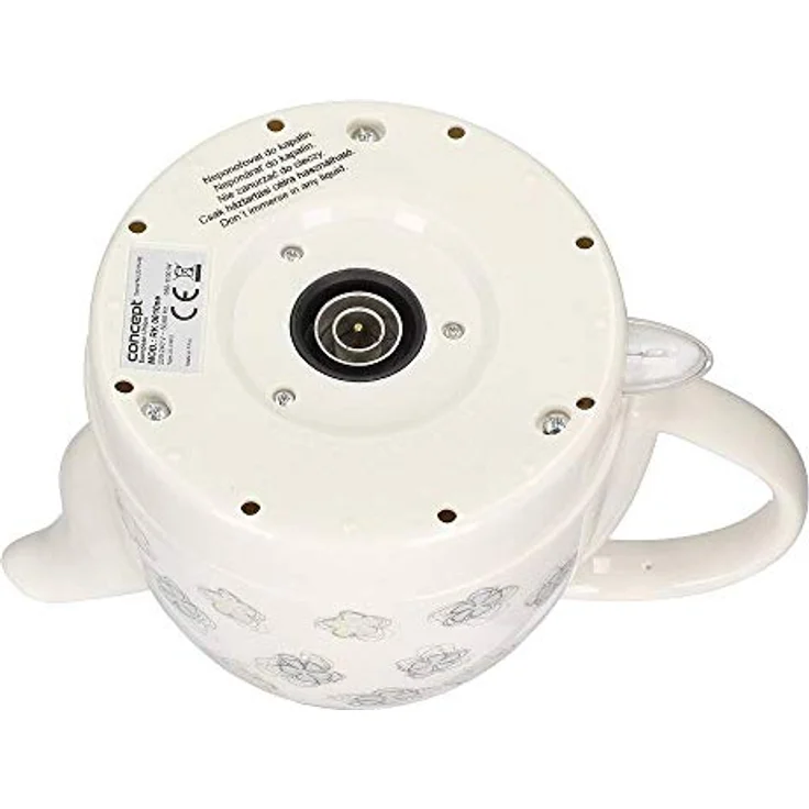 CONPT Hausgeräte RK0010ne Keramik Wasserkocher, Einzigartiges Design, attraktivem Blumendesign, 1 L, Weiß, 1100 W – Bild 8