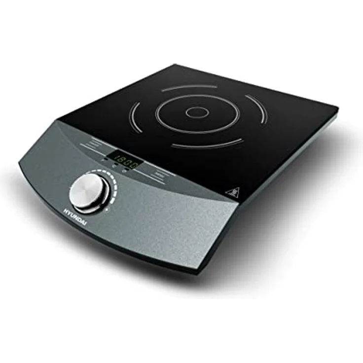Hyundai Einzel-Induktionskochplatte IND133, 1800W, LED-Display, Thermostat, Temperatureinstellung, schwarz – Bild 5