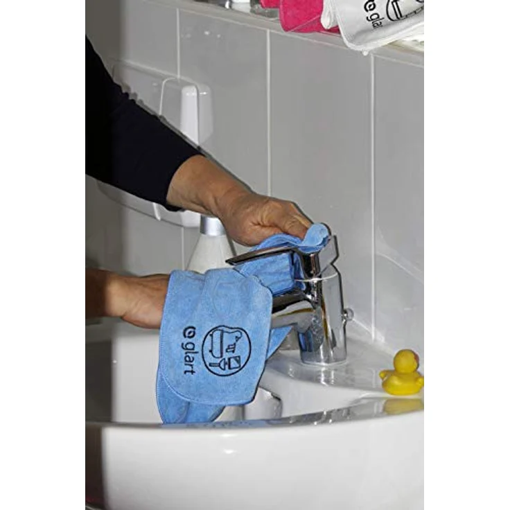 Glart 4PAS 3er Set Microfasertücher für Bad, WC, Dusche, Badezimmer, Sanitär, Haushalt, gründlicher als Baumwolle oder einfache Putztücher, Küchentücher, Geschirrtücher – Bild 2