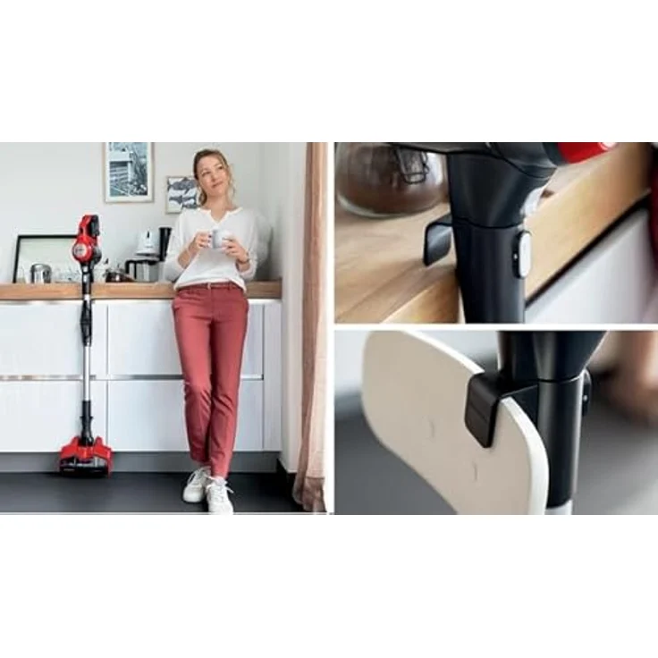 Bosch BCS711PET Besenstaubsauger Silber One Size / EU Plug 220V - Handstaubsauger mit beutelloser Reinigung und 40 min Akkulaufzeit – Bild 8