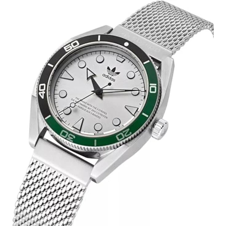 Adidas Originals Quarzuhr Edition Two, Silbernes Edelstahlgehäuse, wasserdicht bis 10 ATM – Bild 2