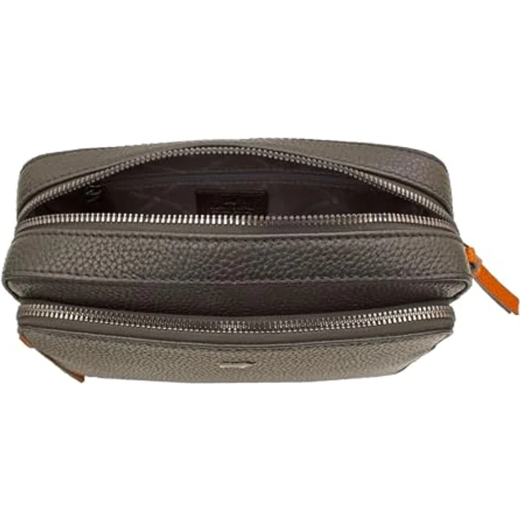 Braun Büffel Umhängetasche Novara 26341, Schwarz, aus hochwertigem genarbtem Rindleder mit praktischer Fächereinteilung – Bild 5