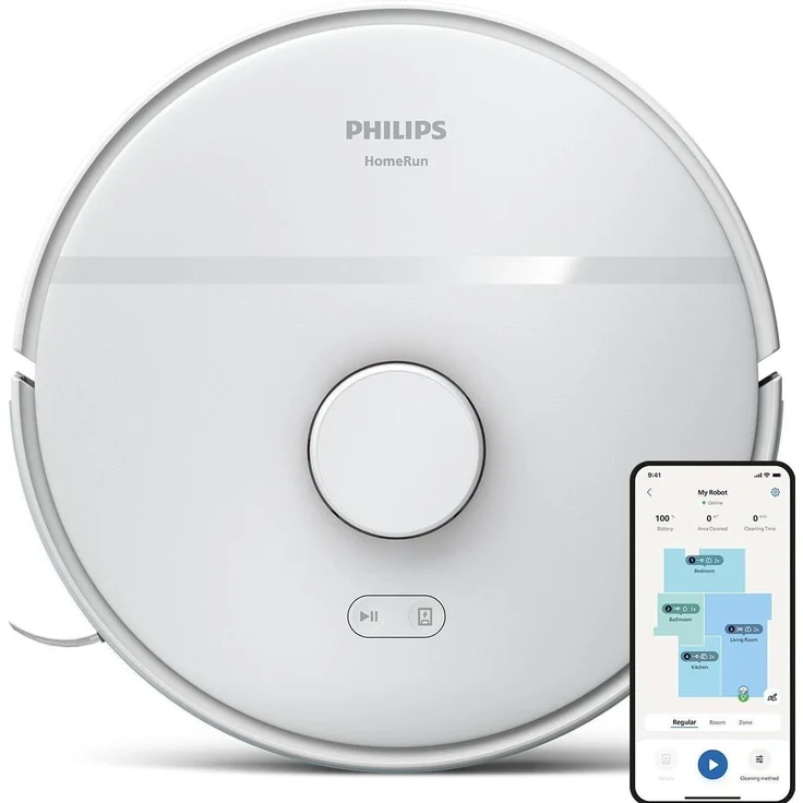 Philips 2000 Series, Staubsauger Roboter mit Nass- und Trockenreinigung, Weiss