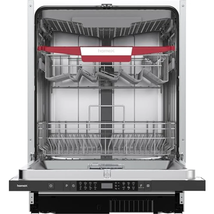 homeX DWFI601444C Geschirrspüler 60 cm, vollintegrierbar mit 14 Maßgedecken, 8 Programmen, AquaStop und Bodenlicht – Bild 1