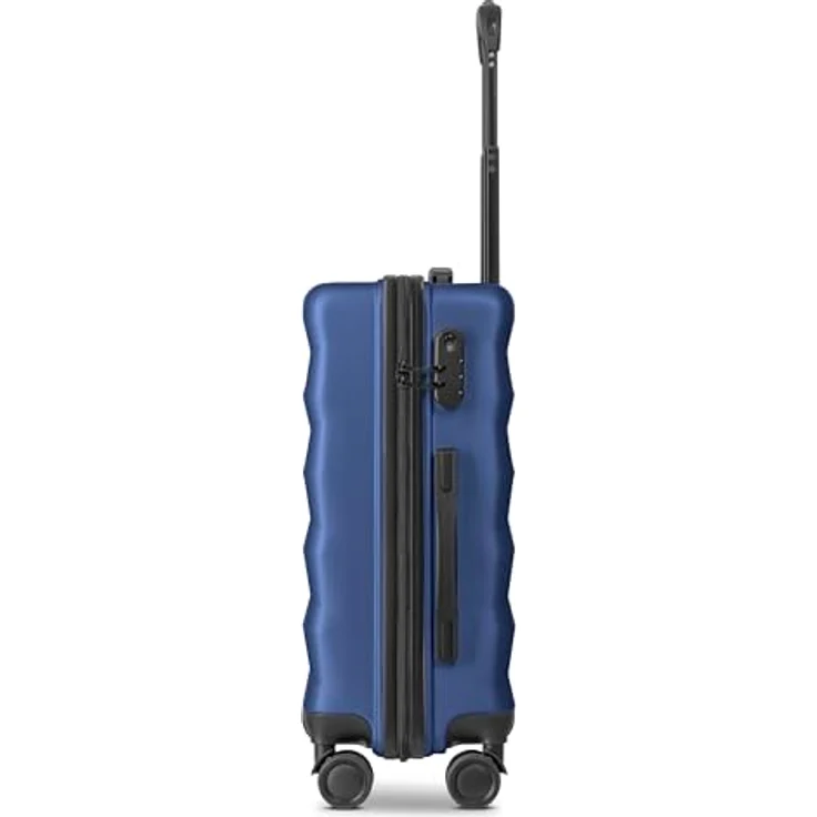 Smartbox Edition 03, 4-Rollen Kabinentrolley 55 cm, Blau, aus robustem ABS mit Zahlenschloss und Wäschefach, (41 l) – Bild 3