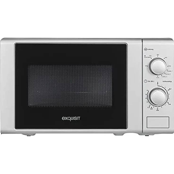 Mikrowelle Exquisit MW900-030G Silber | 20 Liter | Grill | Drehteller 25,5 cm