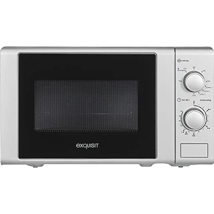 Mikrowelle Exquisit MW900-030G Silber | 20 Liter | Grill | Drehteller 25,5 cm – Bild 1