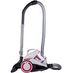 Dirt Devil Staubsauger ohne Beutel - DD2502 - 700W - HEPA 12 Filter - 9M Reichweite - mit Combibrush, Versenkter Bürste und Parkettbürste - 4.5KG - Staubsammelbox 1.8L - Grau/Rot