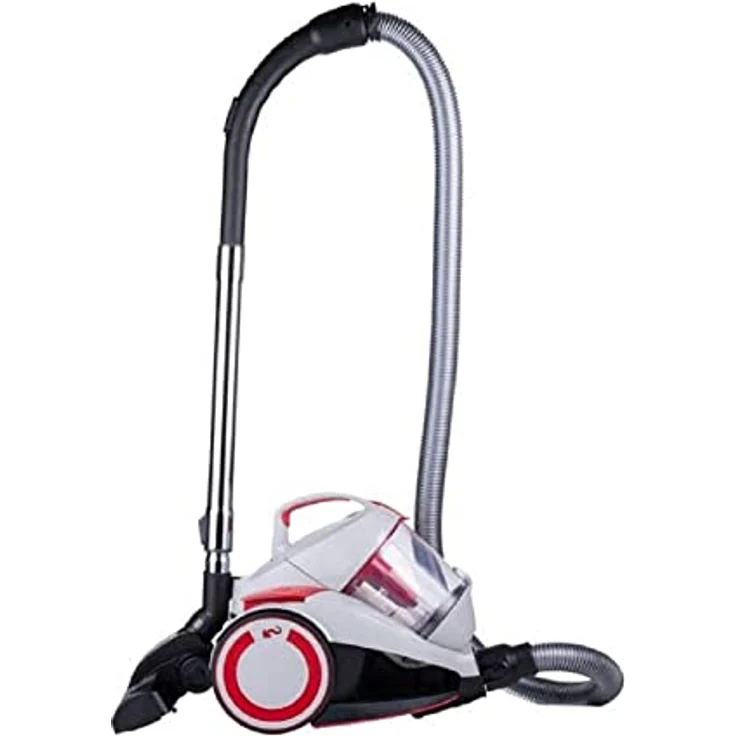 Dirt Devil Staubsauger ohne Beutel - DD2502 - 700W - HEPA 12 Filter - 9M Reichweite - mit Combibrush, Versenkter Bürste und Parkettbürste - 4.5KG - Staubsammelbox 1.8L - Grau/Rot – Bild 1