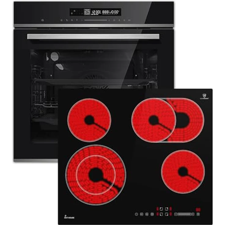KKT KOLBE Backofen und Kochfeld SET8017CH59RL, Premium-Backofen mit TouchSelect Sensortasten und Selbstreinigungsfunktion, Heizspiralen-Kochfeld mit 4 Kochzonen und SUPERKERAMIK®-Oberfläche – Bild 1