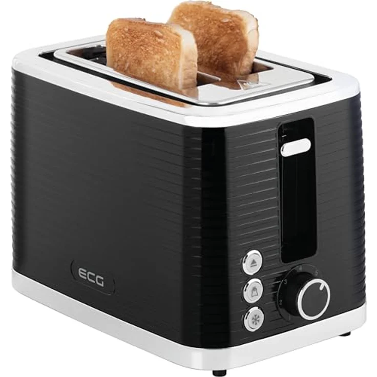 ECG Toaster ST 2750 Stripe, 2 Scheiben, 930 Watt, Auftaufunktion, Kunststoffgehäuse – Bild 4