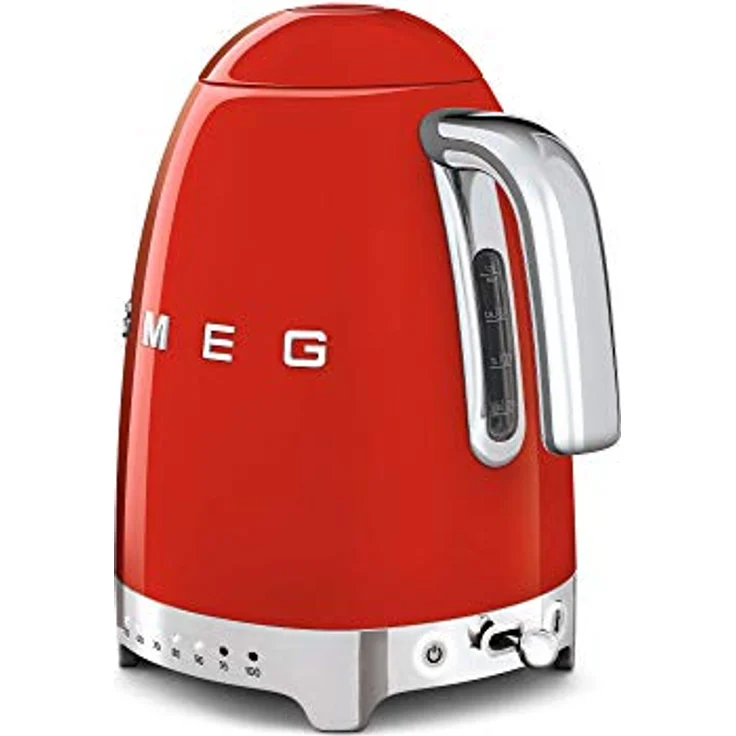 Smeg KLF04RDEU Wasserkocher, 2400W, 1,7L, Edelstahl, rot – Bild 3
