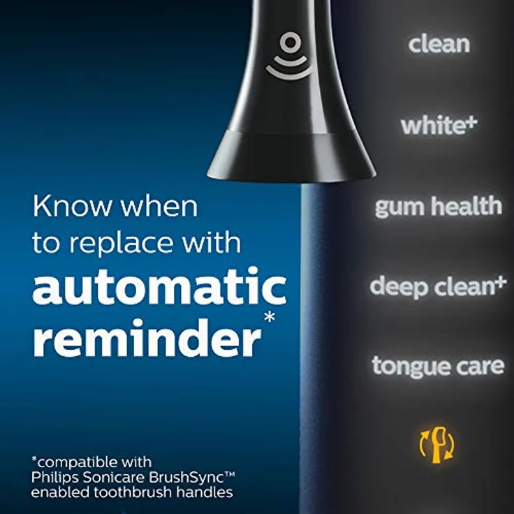Philips Sonicare Premium Gum Care Ersatzbürsten HX9054/95, Schwarz, 4 Stück - Flexibles Design für sanfte Reinigung und gesünderes Zahnfleisch – Bild 5