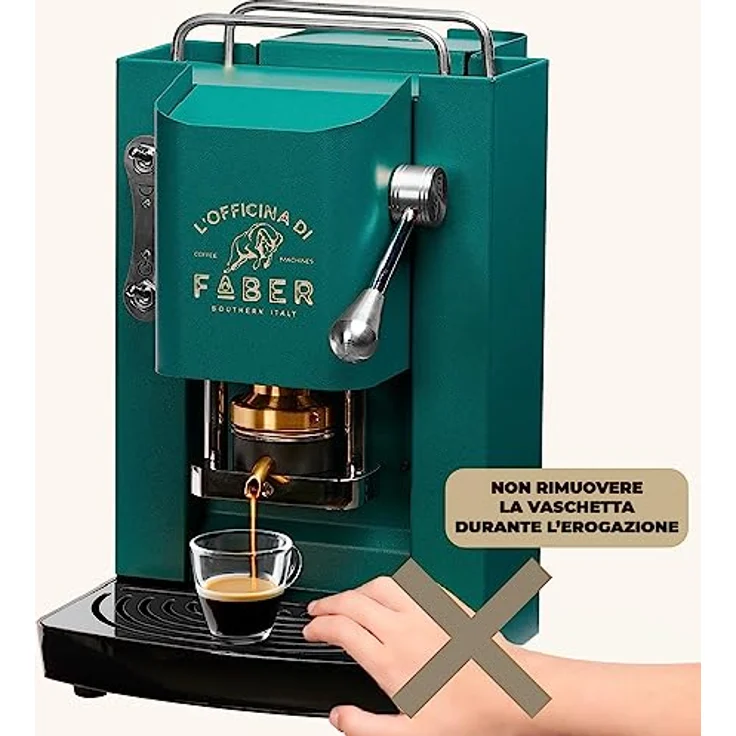 Faber Coffee Machines Pro Deluxe Espressomaschine ESE Pad 44 mm, einfache Reinigung, Tassenwärmer, schnelles Aufheizen, Chrom-Finish – Bild 8