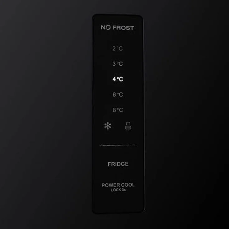 CONTINENTAL EDISON CEF2D413NFB Kühl-Gefrierschrank 413 L, No Frost, 2 Türen, Digitaldisplay, LED, Schwarz – Bild 5