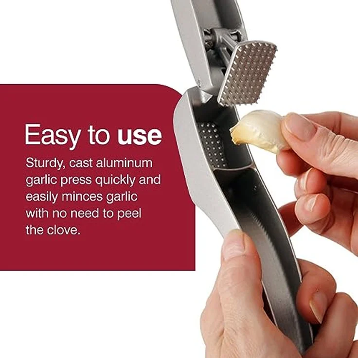 Zyliss Knoblauchpresse E12150 Susi 3 praktische Presse für große Knoblauchzehen auch mit Schale. Inklusive Reinigungswerkzeug. Länge: 15 cm. – Bild 3