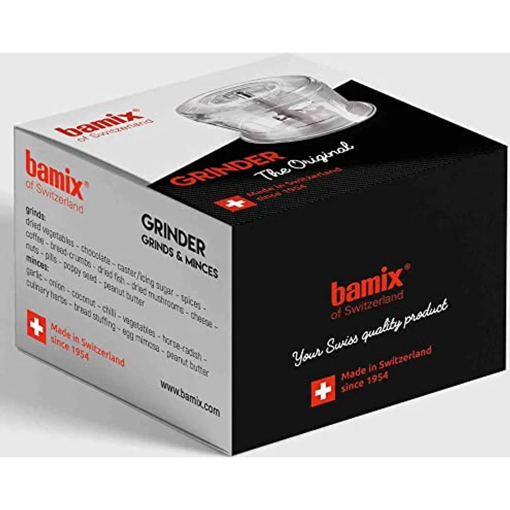 bamix Zubehör Grinder Stabmixer mit weniger 250 Watt, Zerkleinerer-Aufsatz zum Mahlen, Zweiflügeliges Edelstahlmesser, Transparent – Bild 3