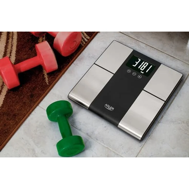 ADLER AD 8165 Personenwaage mit verschiedenen Analysefunktionen, bis 225 Kilo 225 kg, elektronische Waage mit Datenspeicher für 10 Personen – Bild 5